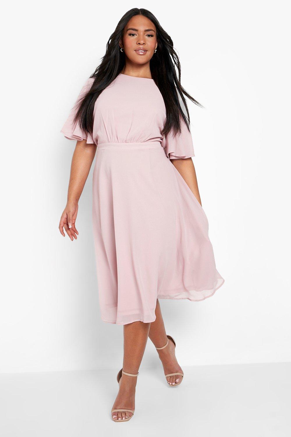 Boohoo 2024 peach dress